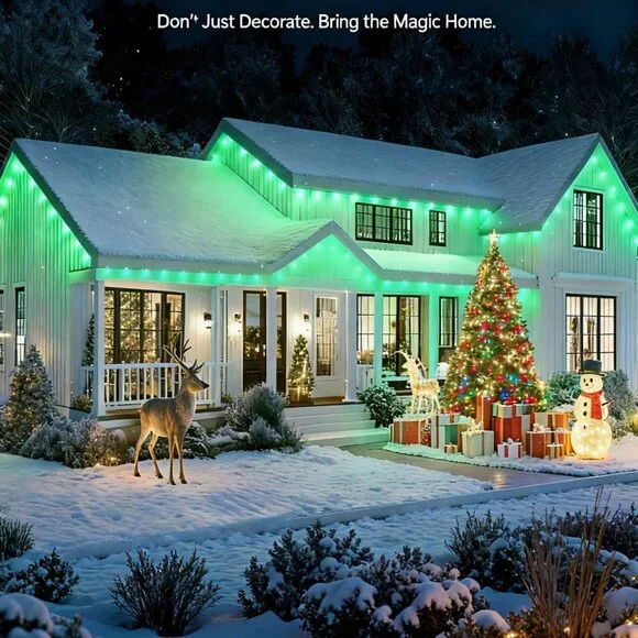 75 LED RGB Eaves Lights - App-Controlled, Waterproof for Stunning Seasonal Decor